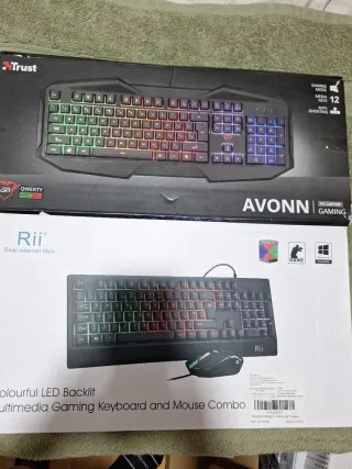 Combo Teclado y Ratón Gaming LED RGB