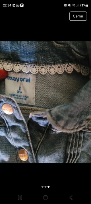 Cazadora vaquera mayoral 2 años