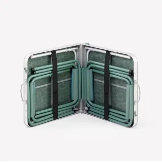 Mesa y 4 taburetes camping plegables Decathlon