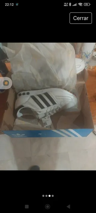 Adidas LA Trainer Cuero Blanco