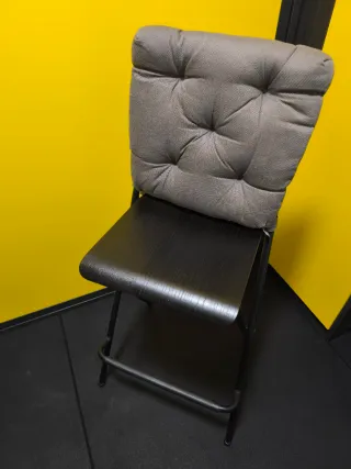 Taburete Ikea Plegable Madera y Metal con cojín