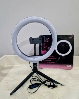 Ring Light FENG 10 com Tripé e Suporte