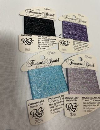 Lote 4…Hilos metalizados Rainbow Gallery.