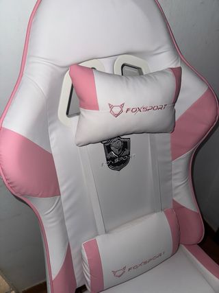 Silla Gaming Foxsport Blanca y Rosa