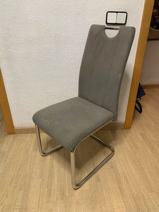 Sillas de comedor grises (4 unidades)