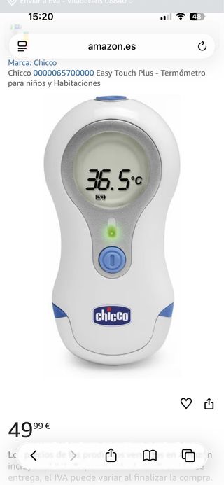 Termómetro Chicco Easy Touch Plus