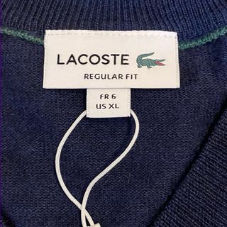 Jersey Lana Lacoste Hombre Azul Talla XL