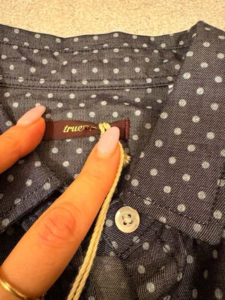 Camicia True NYC pois blu petrolio