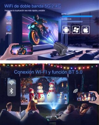 Proyector inteligente Nat 1080P/4K FHD. PRECINTADO
