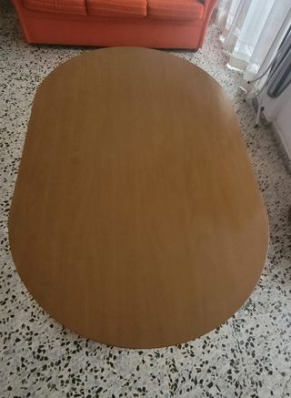 Mesa camilla ovalada + 4 sillas a juego