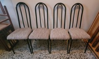 Mesa camilla ovalada + 4 sillas a juego