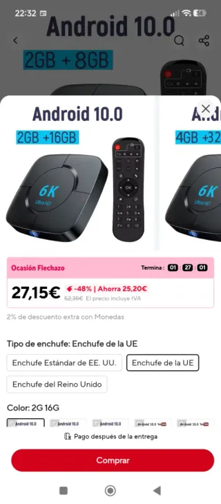 Decodificador Smart TV Transpeed 6K
