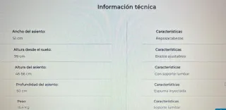 Silla de oficina profesional ergonómica