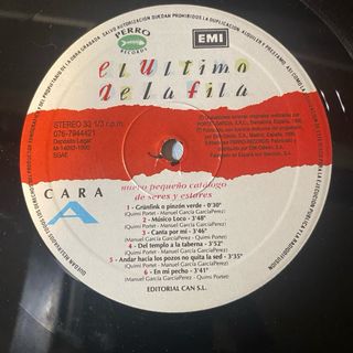 Vinilo El Último de la Fila - Manolo García