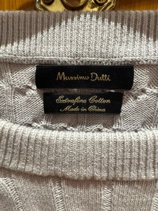 Jersey Massimo Dutti trenzado gris