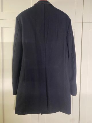 Abrigo Caramelo paño azul talla 50
