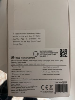 Cámara Yi Home 1080p