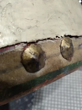 Tambor chino vintage pintado a mano