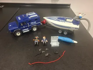 Playmobil 5187 Camión Policía y Barco