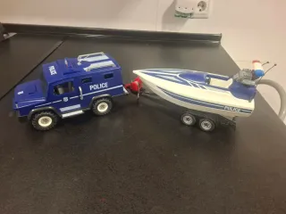Playmobil 5187 Camión Policía y Barco