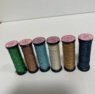 Lote 3…. Hilos metálicos Kreinik  Fine (#8) braids