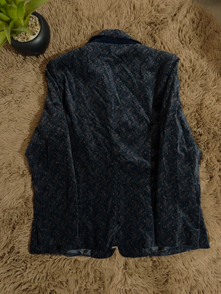 Americana Pilar Prieto azul estampado talla 46