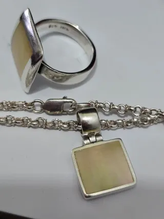 Conjunto Plata Collar y Anillo