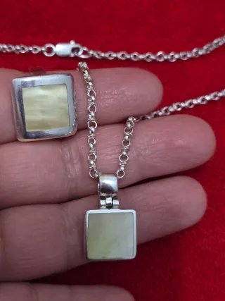 Conjunto Plata Collar y Anillo