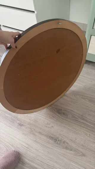 Espejo ovalado madera y cristal