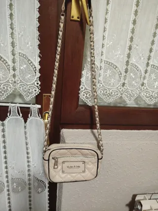 Bolso Bimba y Lola Beige y Plateado