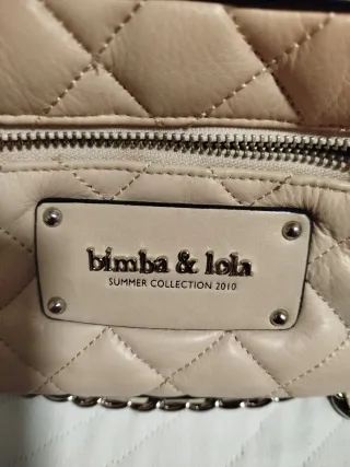 Bolso Bimba y Lola Beige y Plateado