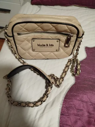 Bolso Bimba y Lola Beige y Plateado