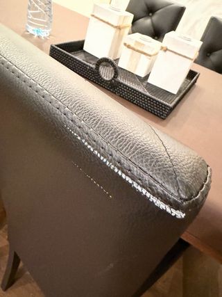 6 Sillas Comedor Cuero Negras