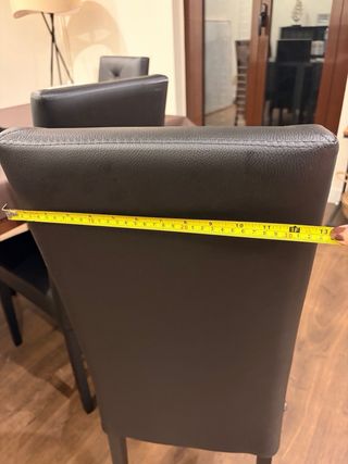 6 Sillas Comedor Cuero Negras