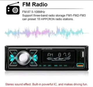 Radio Reproductor Coche MP3 Bluetooth USB 1 Din