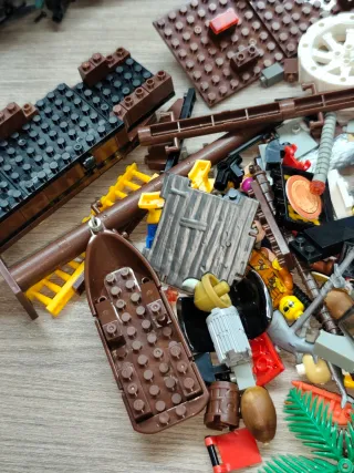 Lego Lote de Piezas barco pirata Mega Bloks