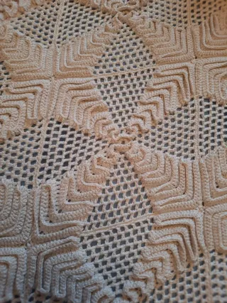 Colcha Vintage Hecha a Mano Beige