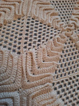 Colcha Vintage Hecha a Mano Beige