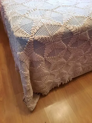Colcha Vintage Hecha a Mano Beige