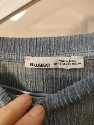 Vestido azul manga larga