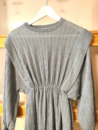 Vestido azul manga larga