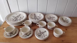 Plato Pinewood W.H. Grindley Vintage Inglés