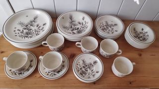 Plato Pinewood W.H. Grindley Vintage Inglés