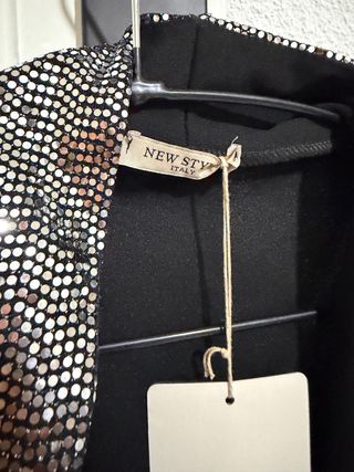 Bolero fiesta lentejuelas plata y negro