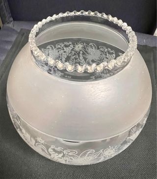 Tulipas cristal esmerilado lámpara antigua