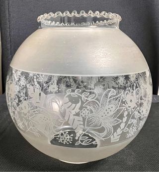 Tulipas cristal esmerilado lámpara antigua