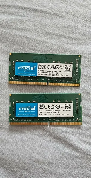 2x 8GB Crucial DDR4 3200MHz SODIMM RAM