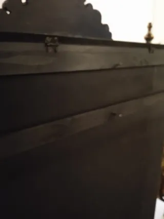 Retablo de madera tapiz.San José y El Niño.