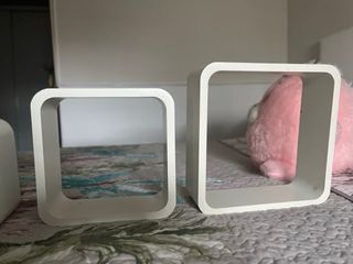 3 Estanterías Cuadradas Blancas