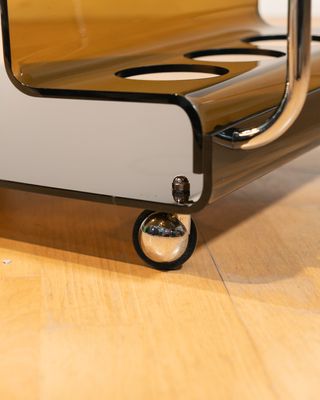 Carrito Bar Metacrilato Ámbar Space Age 1970